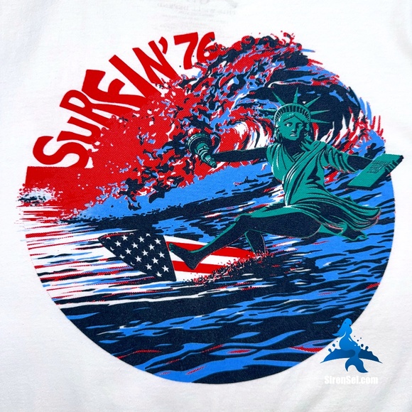 1125 Limited Edition Grunt Style Surfin' 76 T-shirt - Size XL - Red, White, Blue - Picture 1 of 8